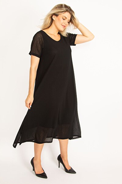 Plus Size Dress - Black - Basic