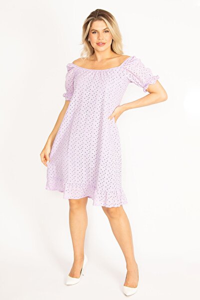 Plus Size Dress - Purple - Basic