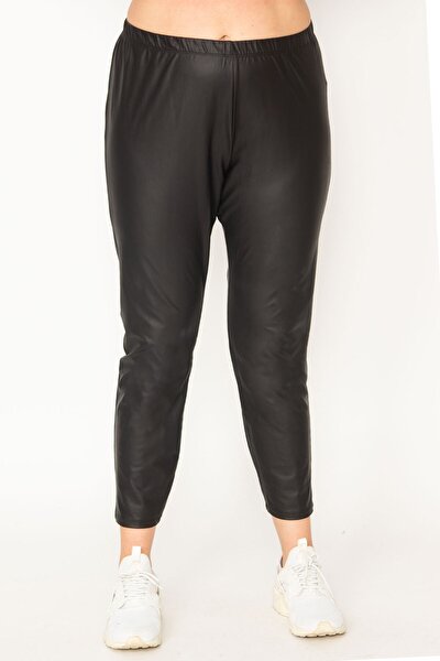 Plus Size Leggings - Black - Normal Waist