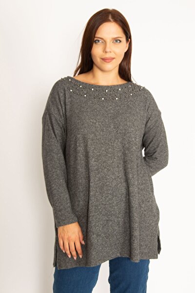 Plus Size Tunic - Gray - Relaxed