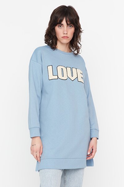 Sweatshirt - Blue - Oversize