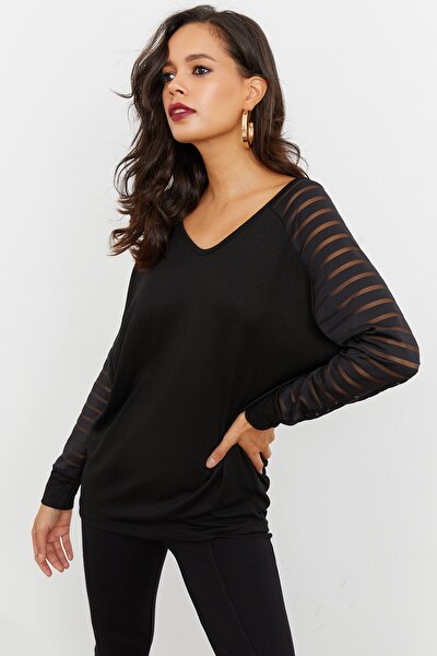 Bluse - Schwarz - Relaxed Fit