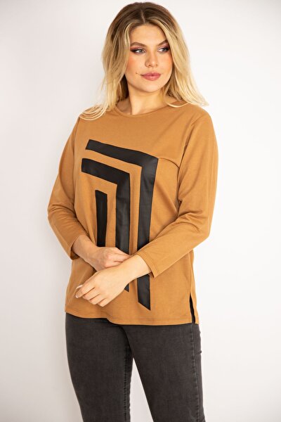 Plus Size Blouse - Brown - Regular fit