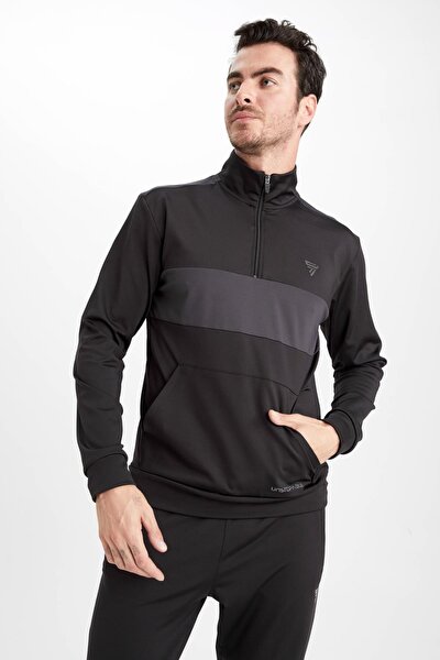 Sport-Sweatshirt - Schwarz - Slim Fit