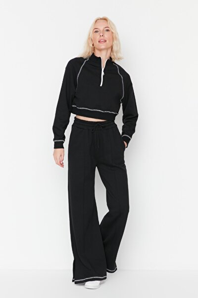Jogginghose - Schwarz - Wide Leg