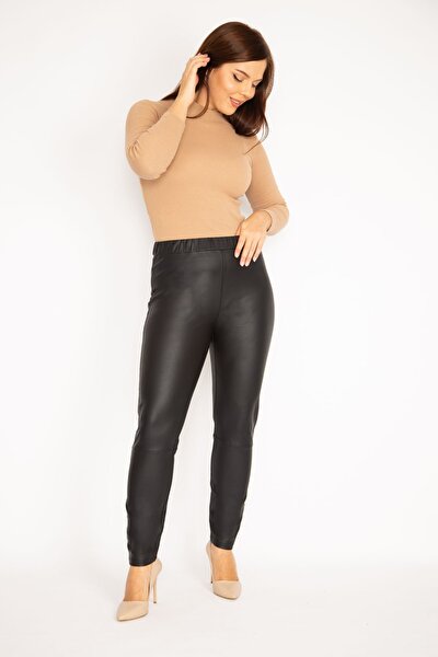 Plus Size Leggings - Black - Normal Waist