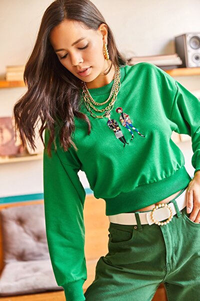 Sweatshirt - Grün - Regular Fit