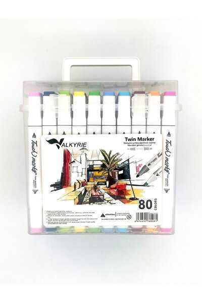KAPVOE 60 Adet Çift Uçlu Touch Marker Art Tasarım Keçeli Kalem