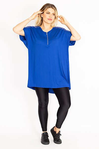 Plus Size Tunic - Navy blue - Regular fit