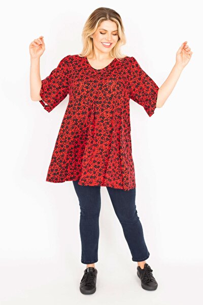 Plus Size Tunic - Red - Regular fit