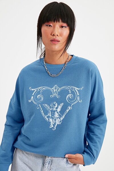 Sweatshirt - Blau - Oversize
