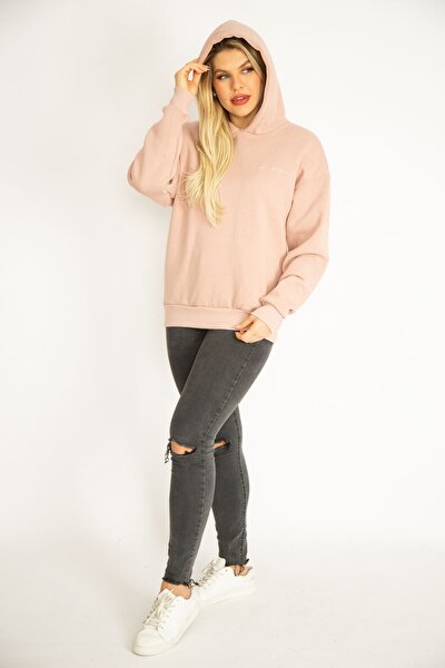 Plus Size Sweatshirt - Pink - Regular fit