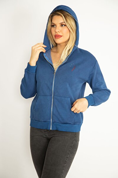Plus Size Sweatshirt - Navy blue - Regular fit