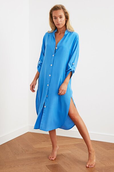 Dress - Blue - Shirt dress