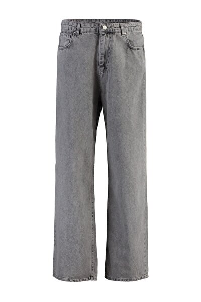 Plus Size Jeans - Gray - Wide leg