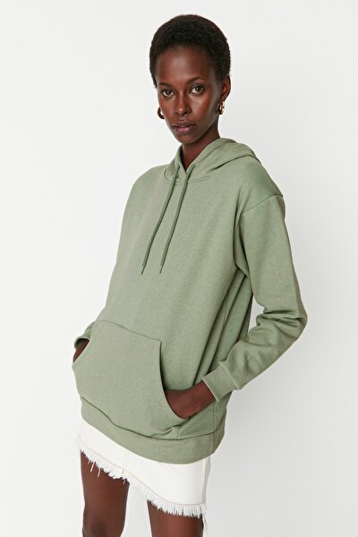 Sweatshirt - Green - Boyfriend