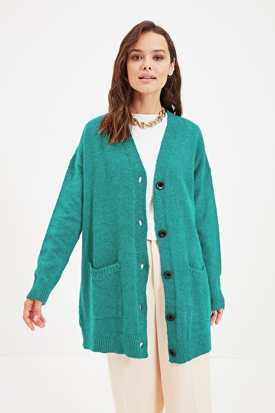 Cardigan - Green - Relaxed fit