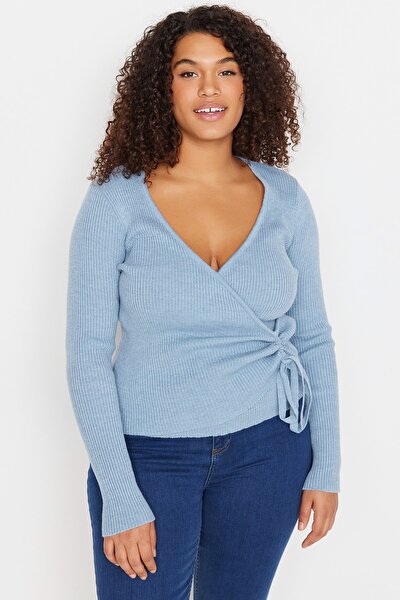 Plus Size Sweater - Blue - Slim fit
