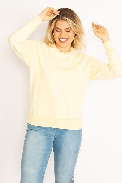 Plus Size Sweatshirt - Yellow - Regular