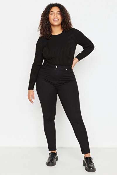 Große Größen in Jeans - Schwarz - Skinny