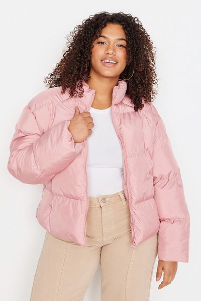 Plus Size Winterjacket - Green - Puffer