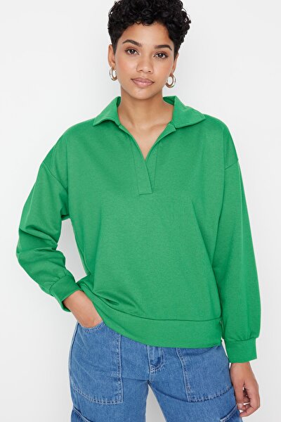 Sweatshirt - Grün - Normal