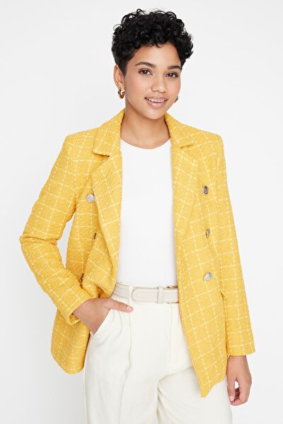 Blazer - Yellow - Fitted