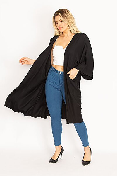 Plus Size Cardigan - Black - Regular fit