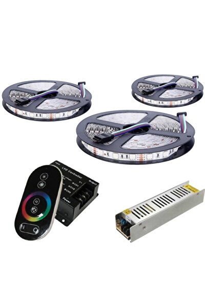 aciko 3 cipli rgb serit led ic mekan led 15 metre kuruluma hazir set fiyati yorumlari trendyol