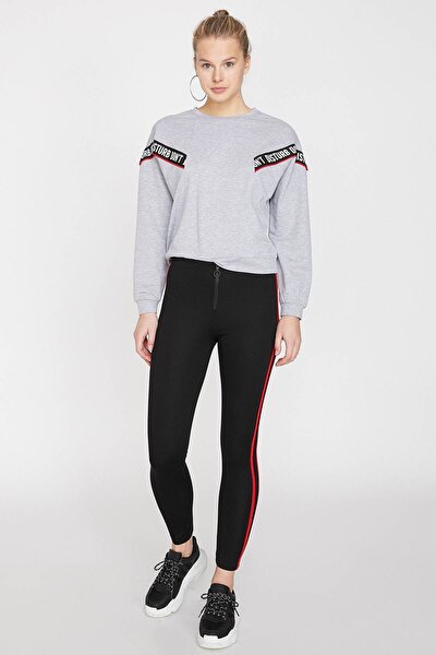 Leggings - Schwarz - Mittlerer Bund