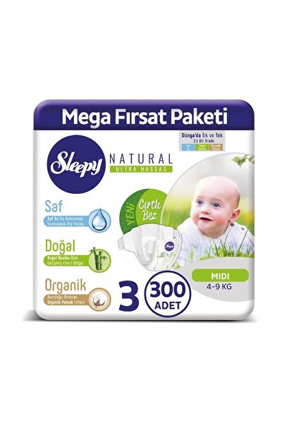 sleepy natural bebek bezi 3 numara midi plus 320 adet fiyati yorumlari trendyol