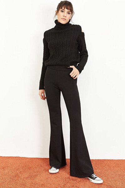 Leggings - Schwarz - Mittlerer Bund