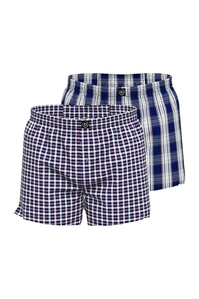 Boxershorts - Blau - Kariert