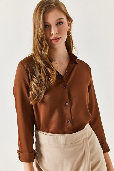 Plus Size Shirt - Brown - Regular fit