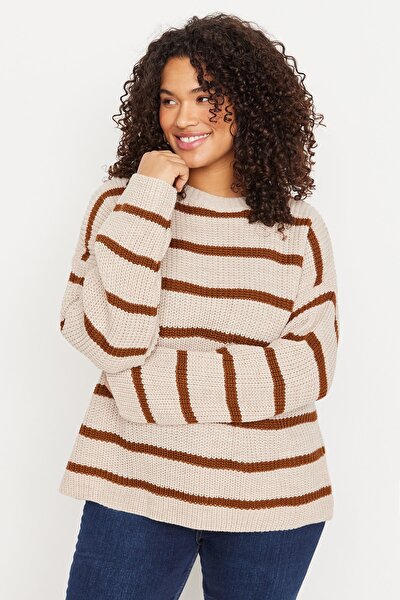 Große Größen in Pullover  - Braun - Regular Fit