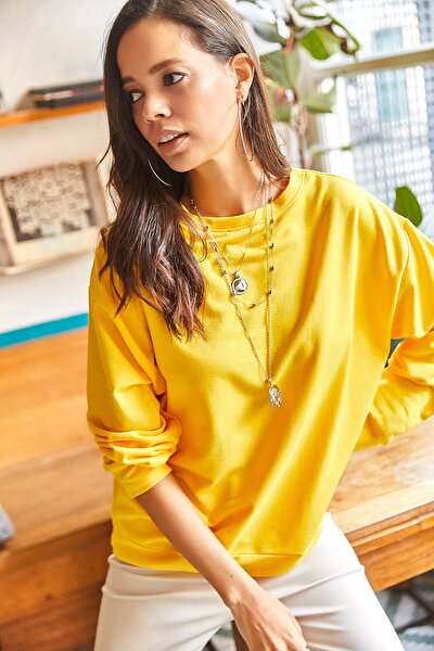 Sweatshirt - Gelb - Oversized