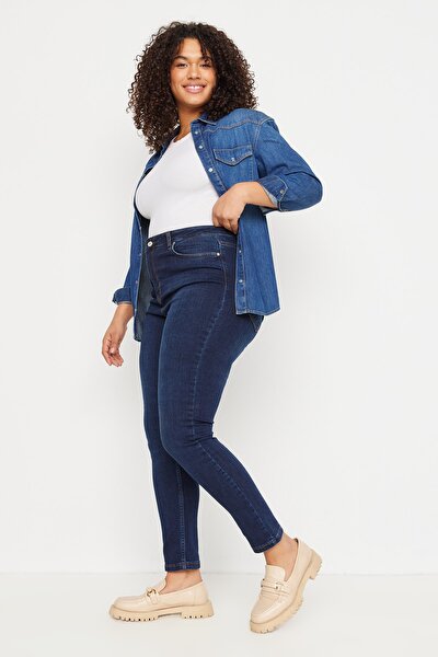 Große Größen in Jeans - Dunkelblau - Skinny