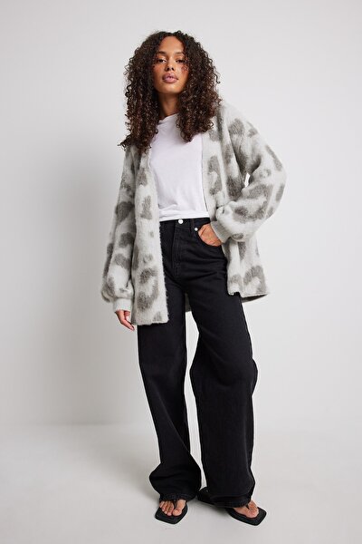 Strickjacke - Grau - Oversized