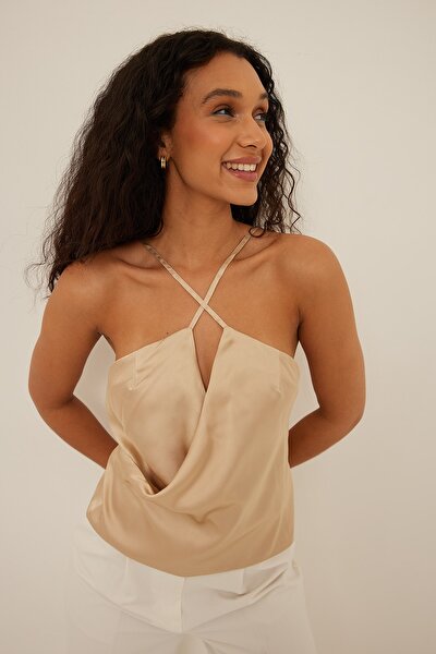Bluse - Beige - Regular Fit