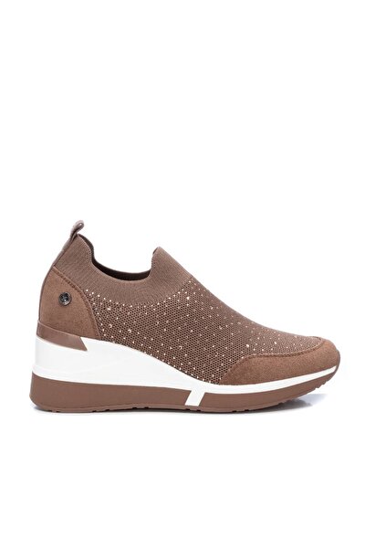 Flacher Schuh - Braun - Keilabsatz