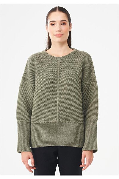 Pullover - Khaki - Figurbetont
