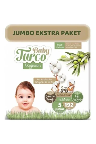 baby turco dogadan 5 numara junior 240 adet fiyati yorumlari trendyol