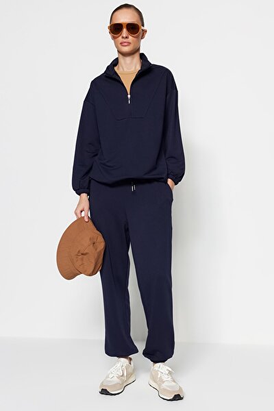 Sweatsuit Set - Navy blue - Relaxed fit