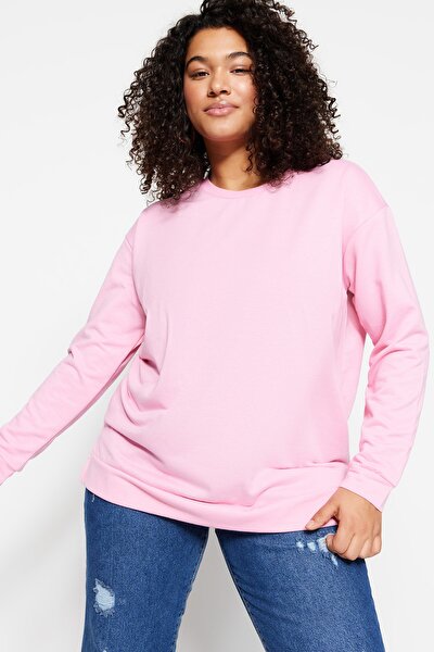 Große Größen in Sweatshirt - Rosa - Regular Fit