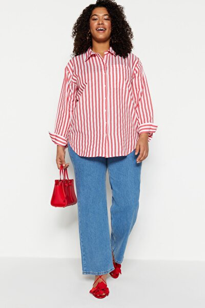 Plus Size Shirt - Red - Oversize