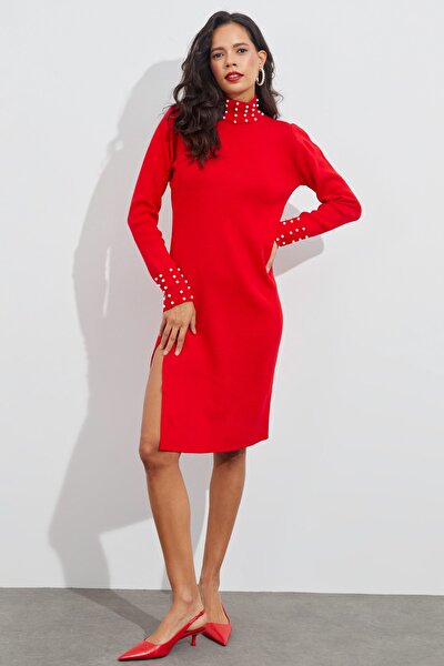 Dress - Red - Wrapover