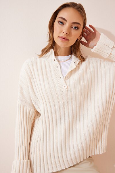 Pullover - Ecru - Regular Fit
