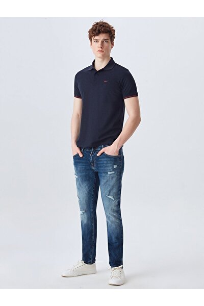 T-Shirt - Navy blue - Fitted