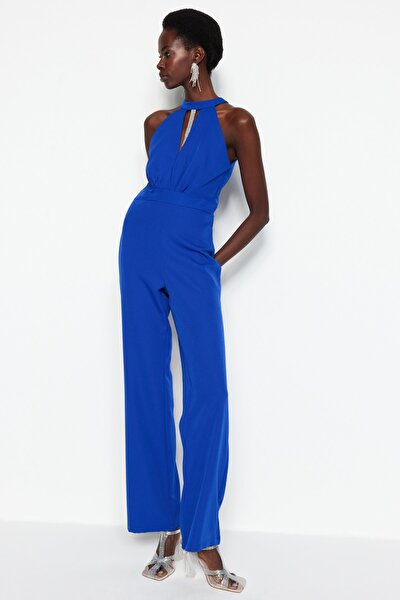 Jumpsuit - Blue - Fitted