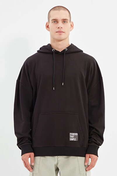 Sweatshirt - Black - Oversize